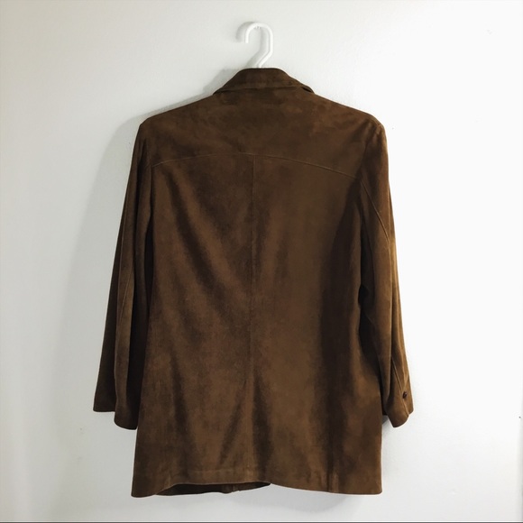 Brown Golden Bear Leather Suede  Blazer Jacket - Picture 3 of 8